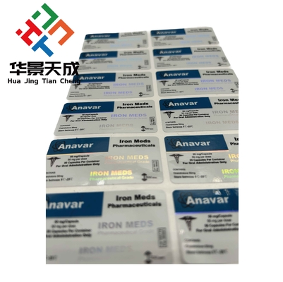 Anavar 5mg Πίλα Ετικέτα Φιαλίδας Ταμπλέτα Προφορικές Ετικέτες Ολογράμματα Υλικό Εκτύπωση Αδιάβροχο