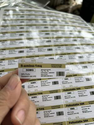 5- αμινο-1mq 50 mg PVC υλικό 3 ml φιαλίδιο πεπτιδίων Ετικέτες ΕΤΙΚΕΤΕΣ