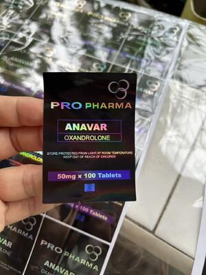Anavar 50mg x100 δισκία Ετικέτες λέιζερ PET Αυτοκόλλητα U ΓΙΑ Αλουμινένιες σακούλες Zip Lock