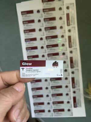 Glow 70mg 2ml 3ml Φιαλίδια Ετικέτες Με Προσαρμοσμένο Σχεδιασμό