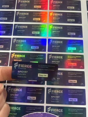 Ετικέτες φιαλιδίου πεπτιδίου BPC 157 5mg