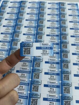 GHK-CU 10mg αυτοκόλλητες ετικέτες από PVC