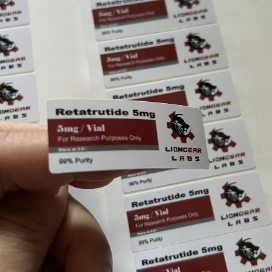 Retatrutides 5mg Λευκά φιαλίδια μικρού PVC Ετικέτες