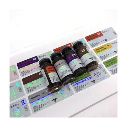 Ετικέτες γυάλινων φιαλιδίων εκτύπωσης μεταλλικού φύλλου αργύρου για φιαλίδιο πολλαπλών δόσεων εργαστηριακής ένεσης