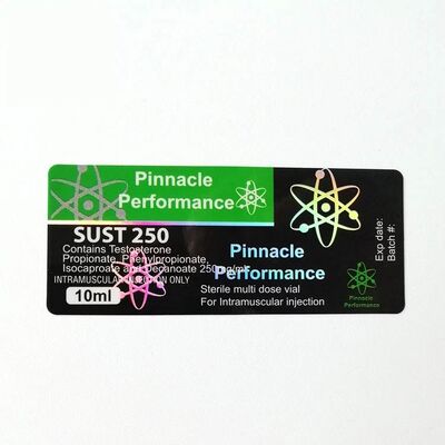 Ετικέτες εργαστηριακού γυάλινου φιαλιδίου Προσαρμοσμένο μέγεθος Αδιάβροχο για τουλάχιστον 250 MG