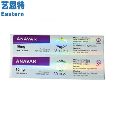 Μπουκάλι χάπι Αδιάβροχο αυτοκόλλητο φιαλίδιο Γυάλινο φιαλίδιο Ετικέτες