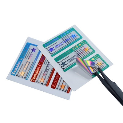 Ετικέτες γυάλινων φιαλιδίων CMYK 10ml για δοκιμή Cypionate