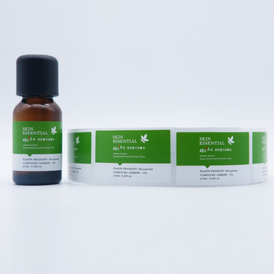 Αυτοκόλλητες ετικέτες Λευκού PVC 10ml Φιαλιδίου Pantone