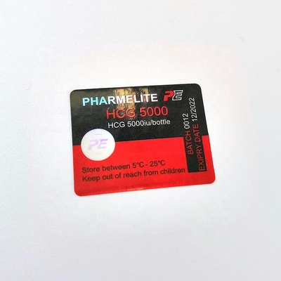 Αυτοκόλλητες ετικέτες γυάλινων φιαλιδίων 2ml για HCG 5000IU