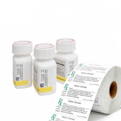 30mg ετικέτα 10x3cm μπουκαλιών χαπιών PVC με τα πλαστικά μπουκάλια 30mg