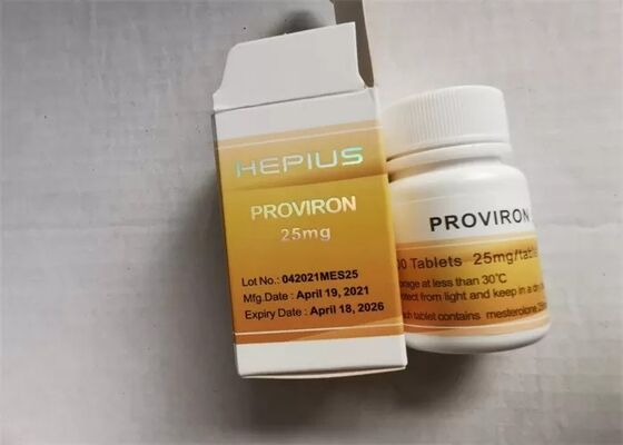 Χαμηλός αριθμός ερυθρών αιμοσφαιρίων Mesterolone Proviron 25mg Δισκία φιαλίδιο Ετικέτες και κουτιά Bodybuilding
