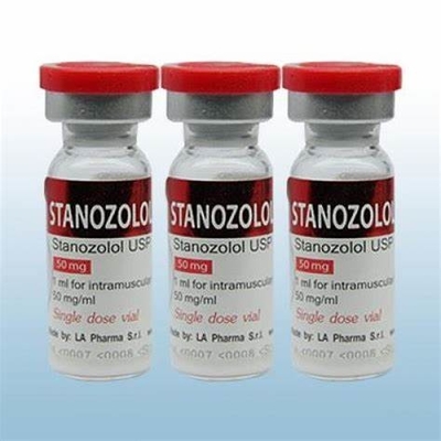 Προσαρμοσμένες ετικέτες φιαλιδίου LA Pharma Winstrol 10ml με κόκκινη κορυφή εφέ λέιζερ