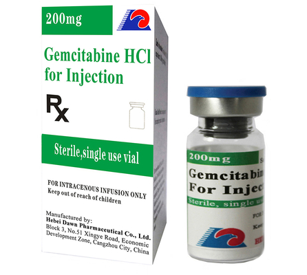 Gencitabine HCL 200mg Ένεσης 10ml Ετικέτες φιαλιδίου για απλή χρήση